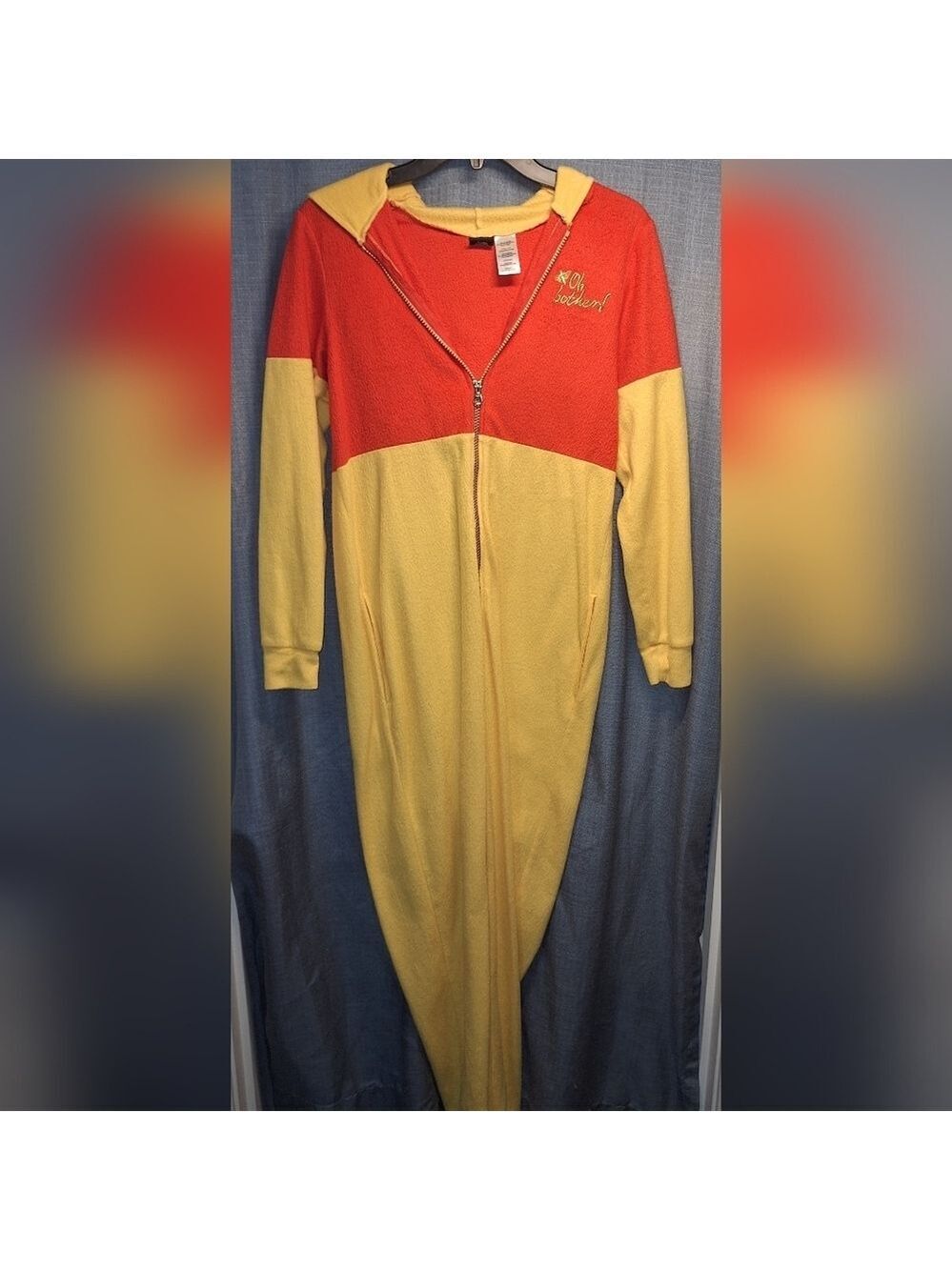 Winnie the Pooh Red Yellow Hooded One Piece XSmall - Picture 1 of 4
